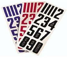 Číslo na helmu - bílé