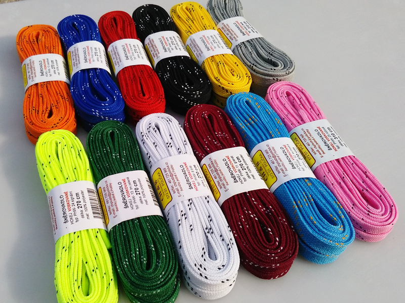 Tkaničky do bruslí voskové 310cm